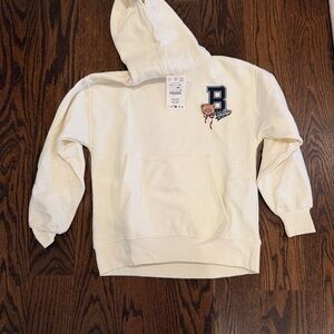 Zara Cream Hoodie with Navy 'B' & Bear Patch